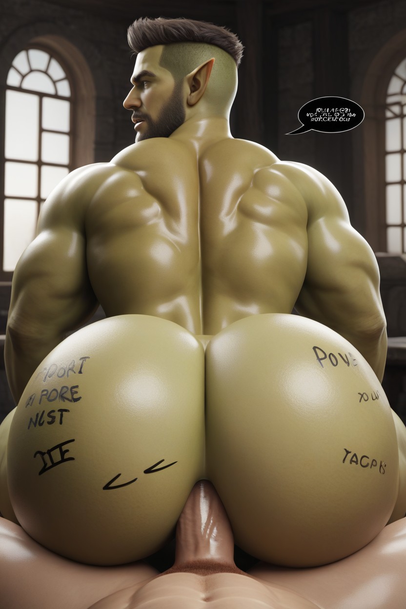 Indoors, Body Writing On Ass Is The Sentient Anal Walls Rewarding The Bottom With Pleasure While Milking And Massaging The Dick, 20+ AI Gay Porn