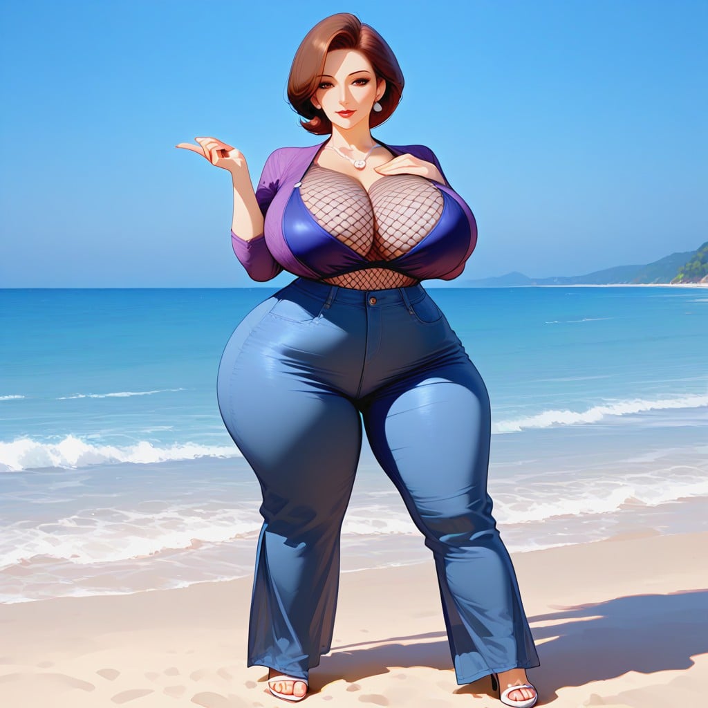 Full Body, Massive Butt, Voluptous Butt MILF AI Porn