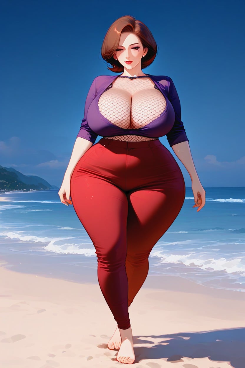 Very Aesthetic, High Resolution, Huge Chest MILF AI Porn