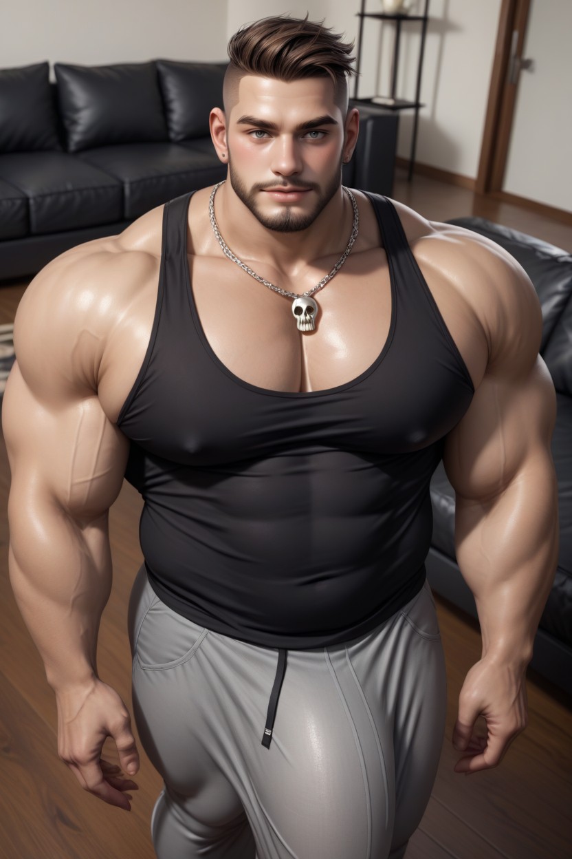 Jocks, Brown Hair, Hyper Long Massive Bulge AI Gay Porn