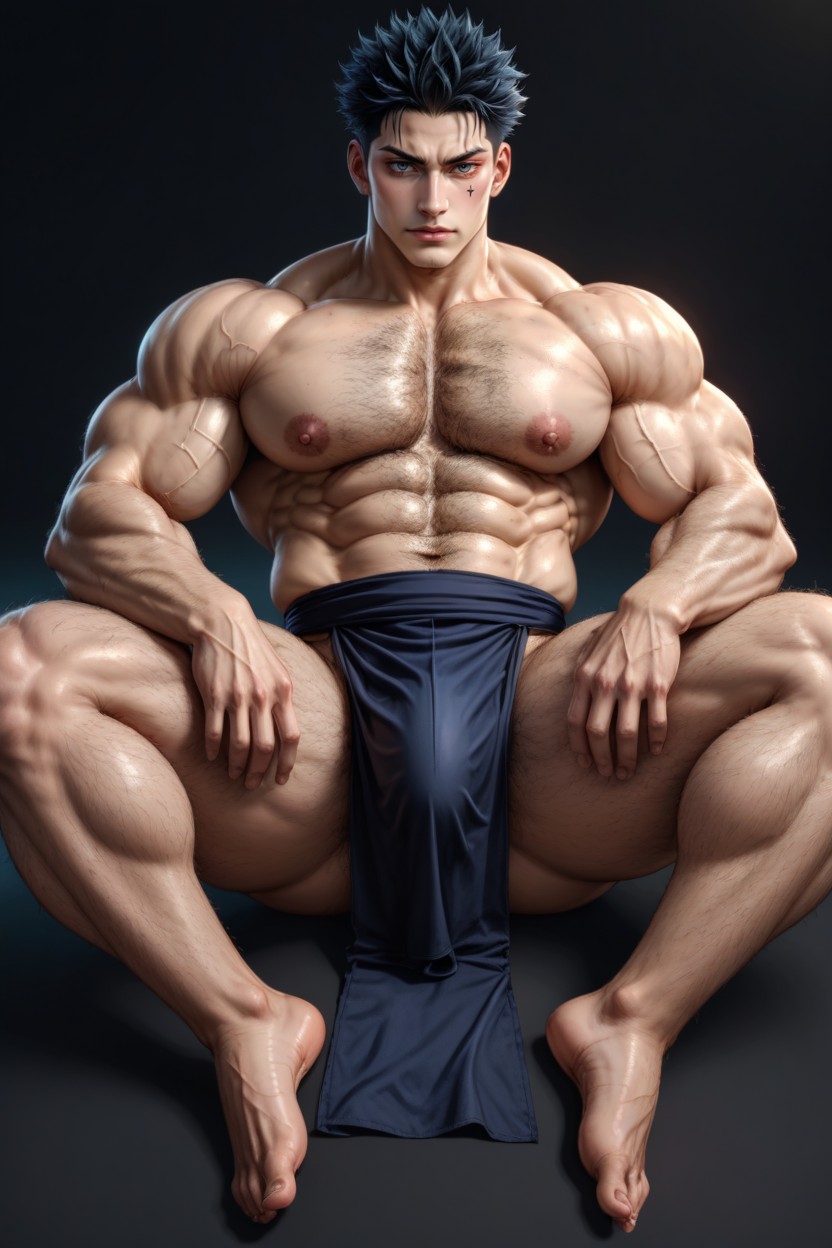 Smooth Face Lying On Back, 25+, Penis Bulge AI Gay Porn