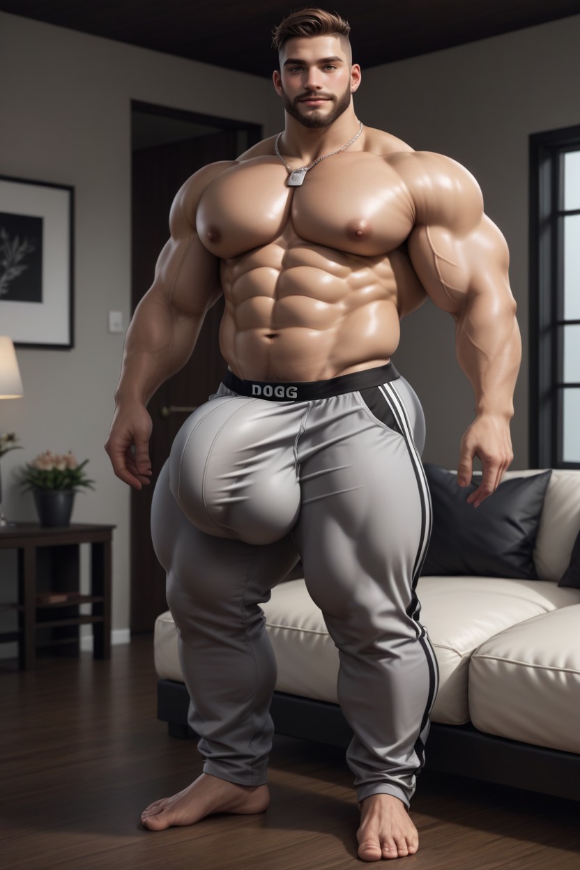 Happy, Black Shirt, 1 Person AI Gay Porn