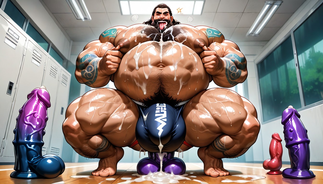 Leaking Cum From Ass, Surrounded By Muscular Orcs, Body Covered In Cum AI Gay Porn