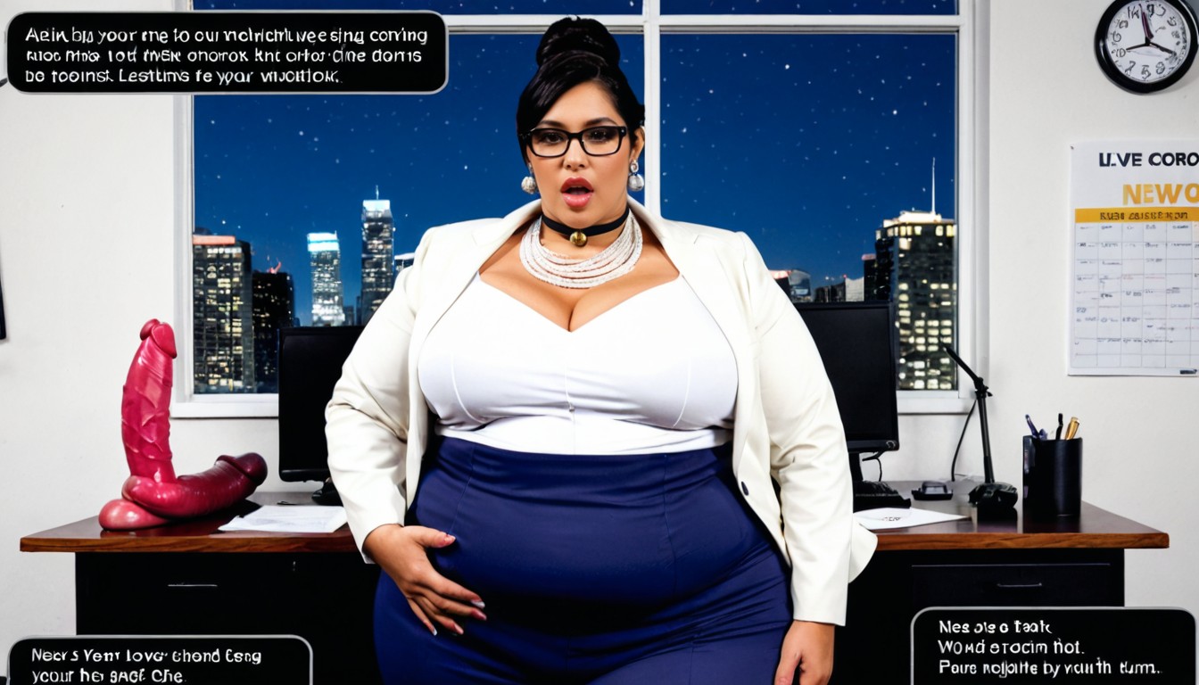 Female Presenter, Documentary Programs, Plump Large Lips BBW AI Porn