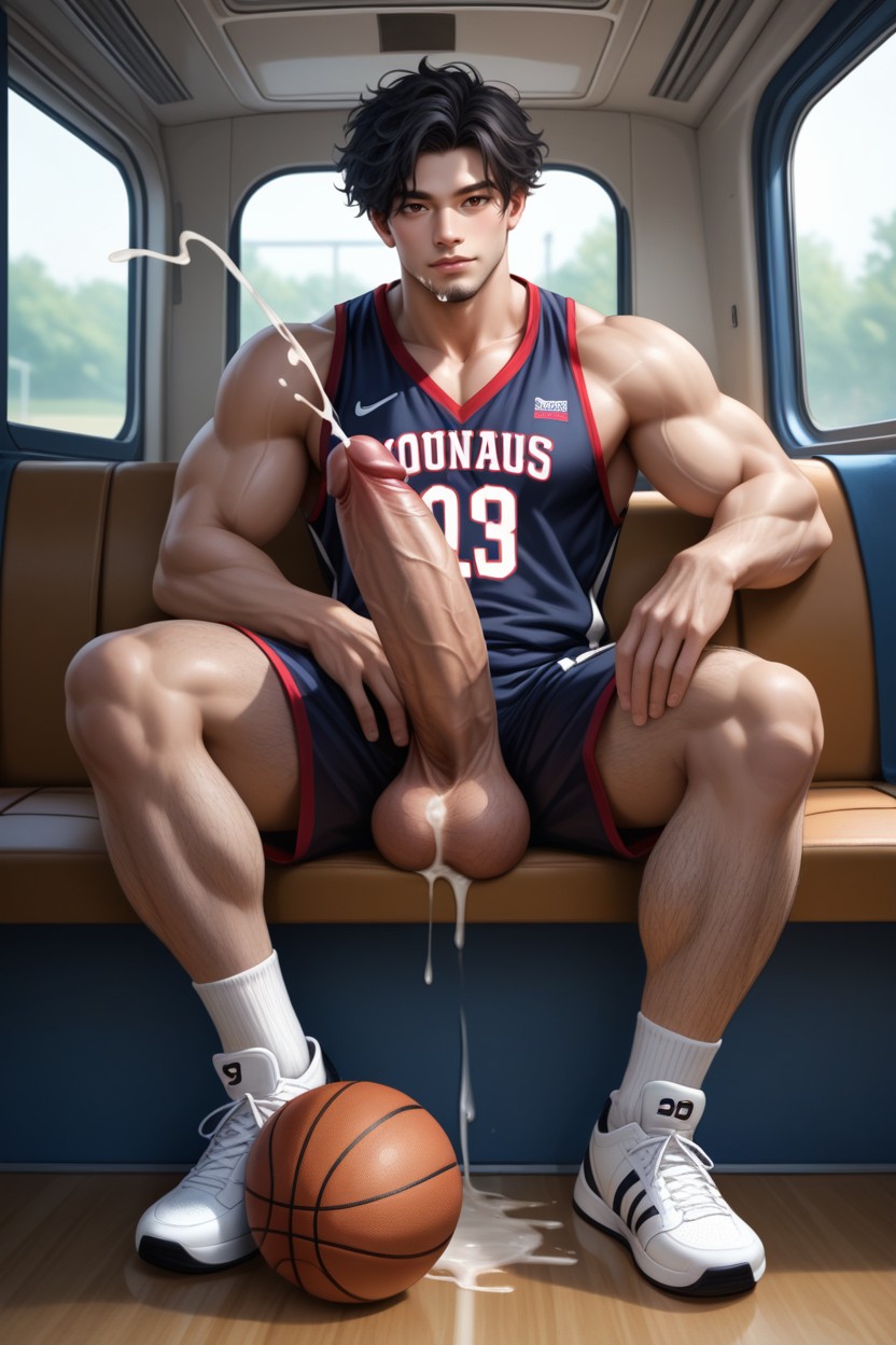 Thick Thighs, Huge Balls, Asian AI Gay Porn