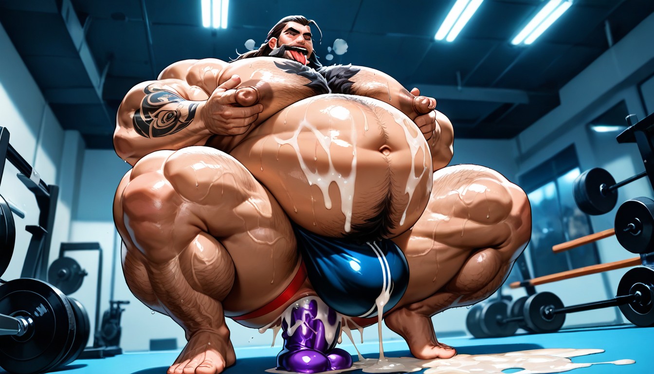 Medium Length Beard, Tattoos On Abdomen, Thick Thighs Porno gay IA