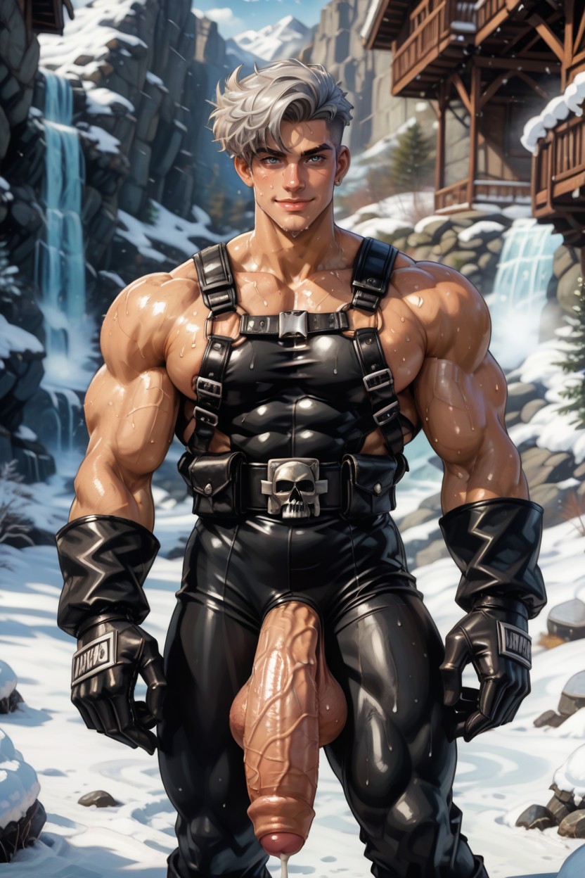 Sweating, Sweating, Huge Hands AI Gay Porn