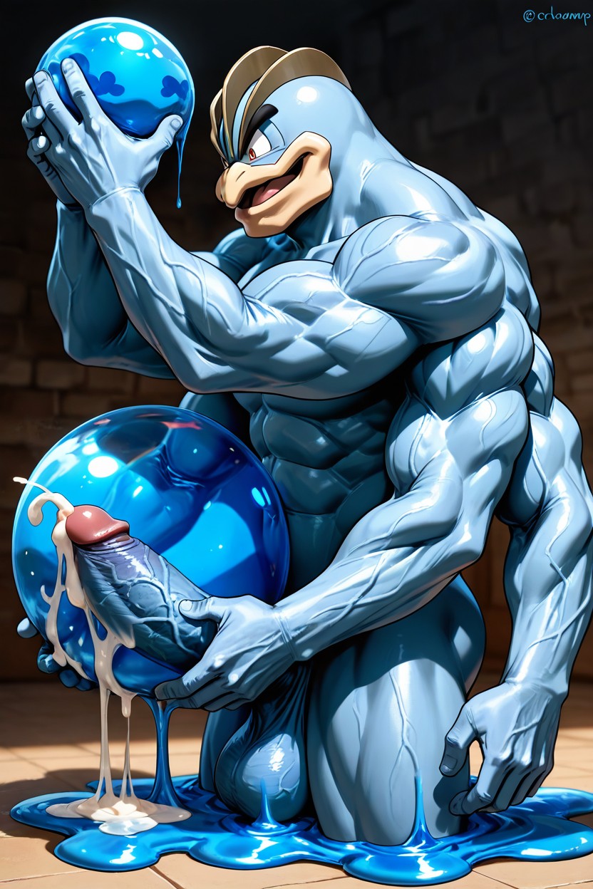 Massive Cumshot, Blue Transparent Round Waterball, Pene De Poni Porno gay IA