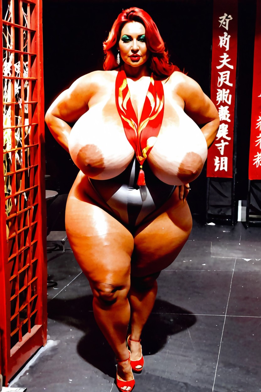 Nude, Super Bbw, Gigantic Colossal Breasts AI Porn