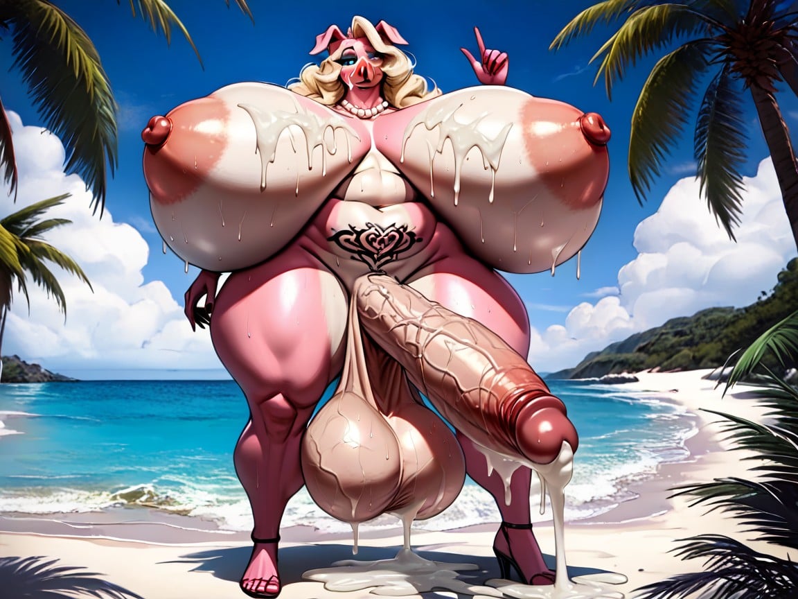 Looking At Viewer, Pig, Futanari Furry AI Porn