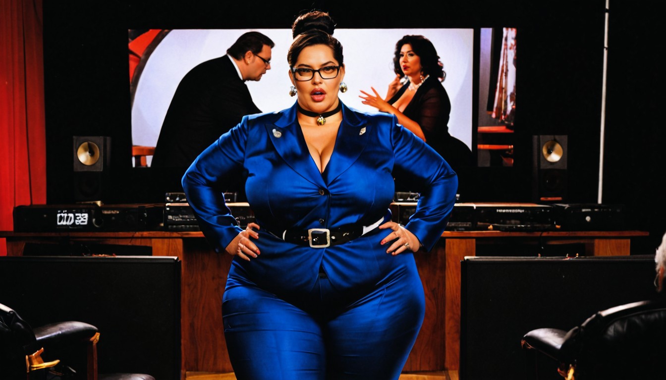 View From Afar, Extremely Large Ass, Thick Glossy Lips BBW AI Porn