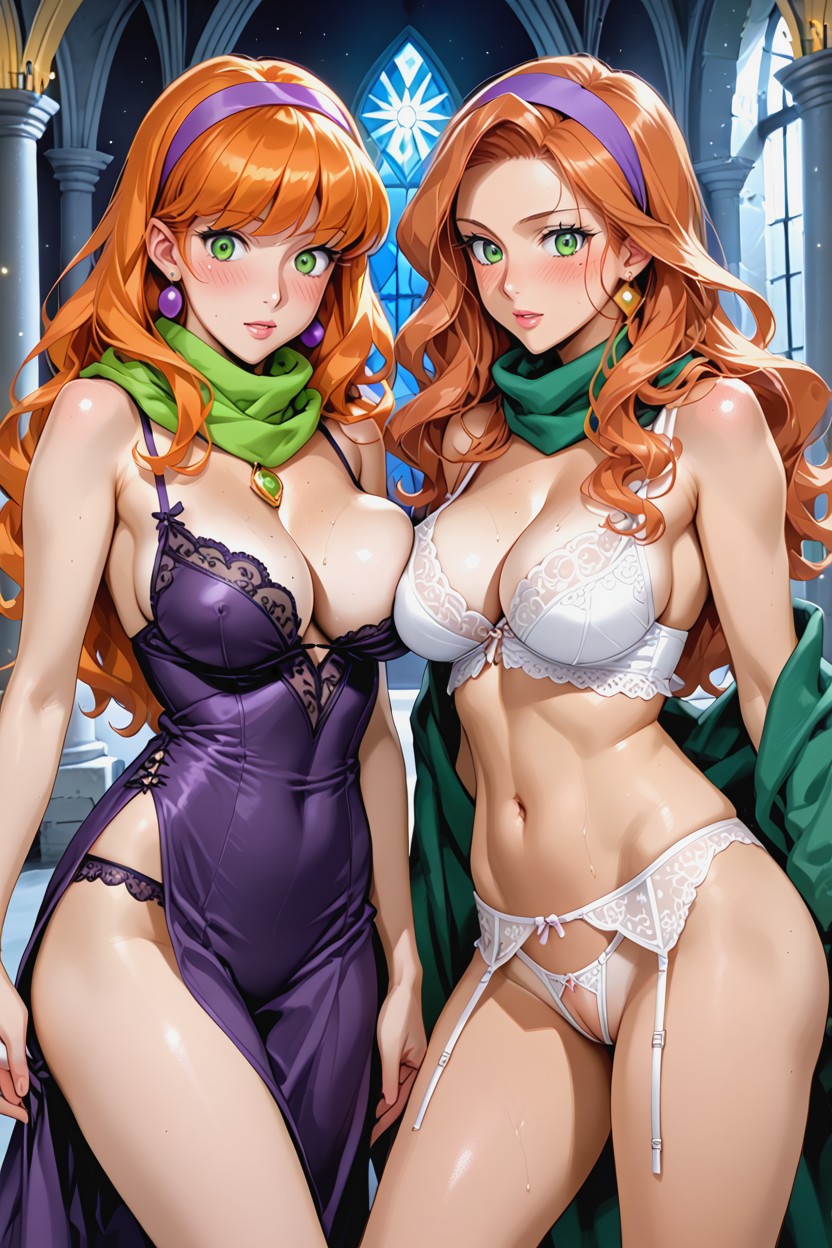 Daphne From Scooby Doo, Straight Hair, Front View AI Porn