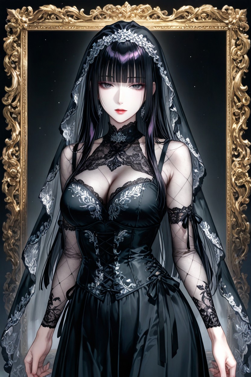 Natural Body Features, Medium Breasts, Mature Elegance Hentai IA