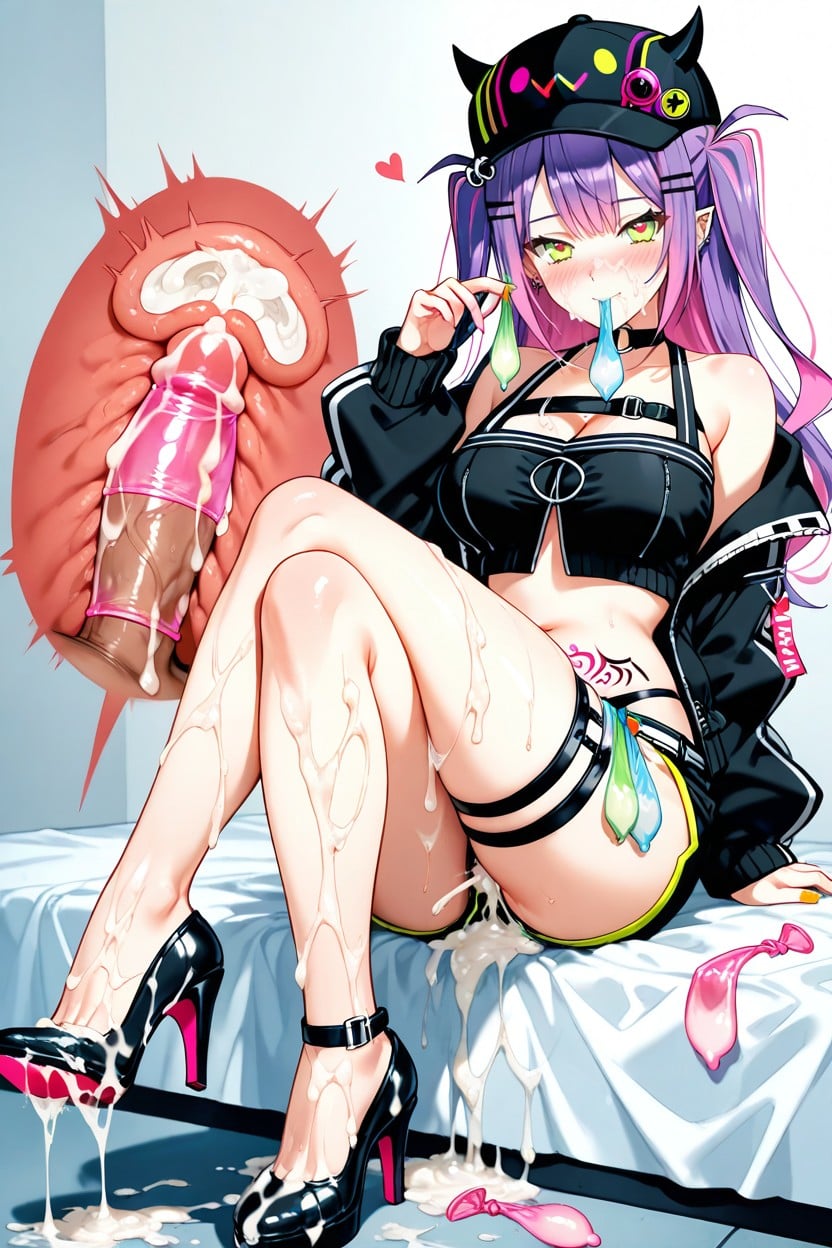 Womb Tattoo, Drenched In Cum, Cum On Body Hentai AI Porn