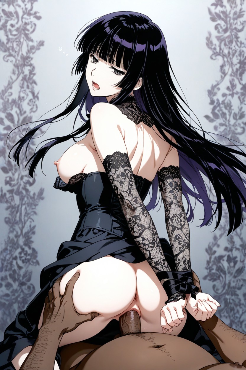 Refined Anime Facial Proportions, Stylized Anime Shading, Head Tilt Hentai AI Porn