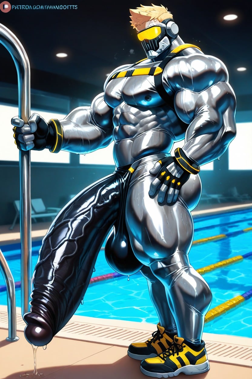 Bara, Gay, Blushing Face AI Gay Porn