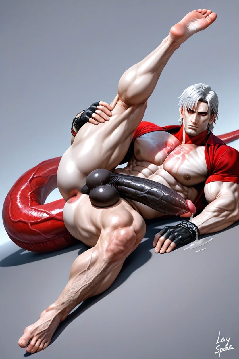 Defined Muscles, White Hair, Big Biceps AI Gay Porn