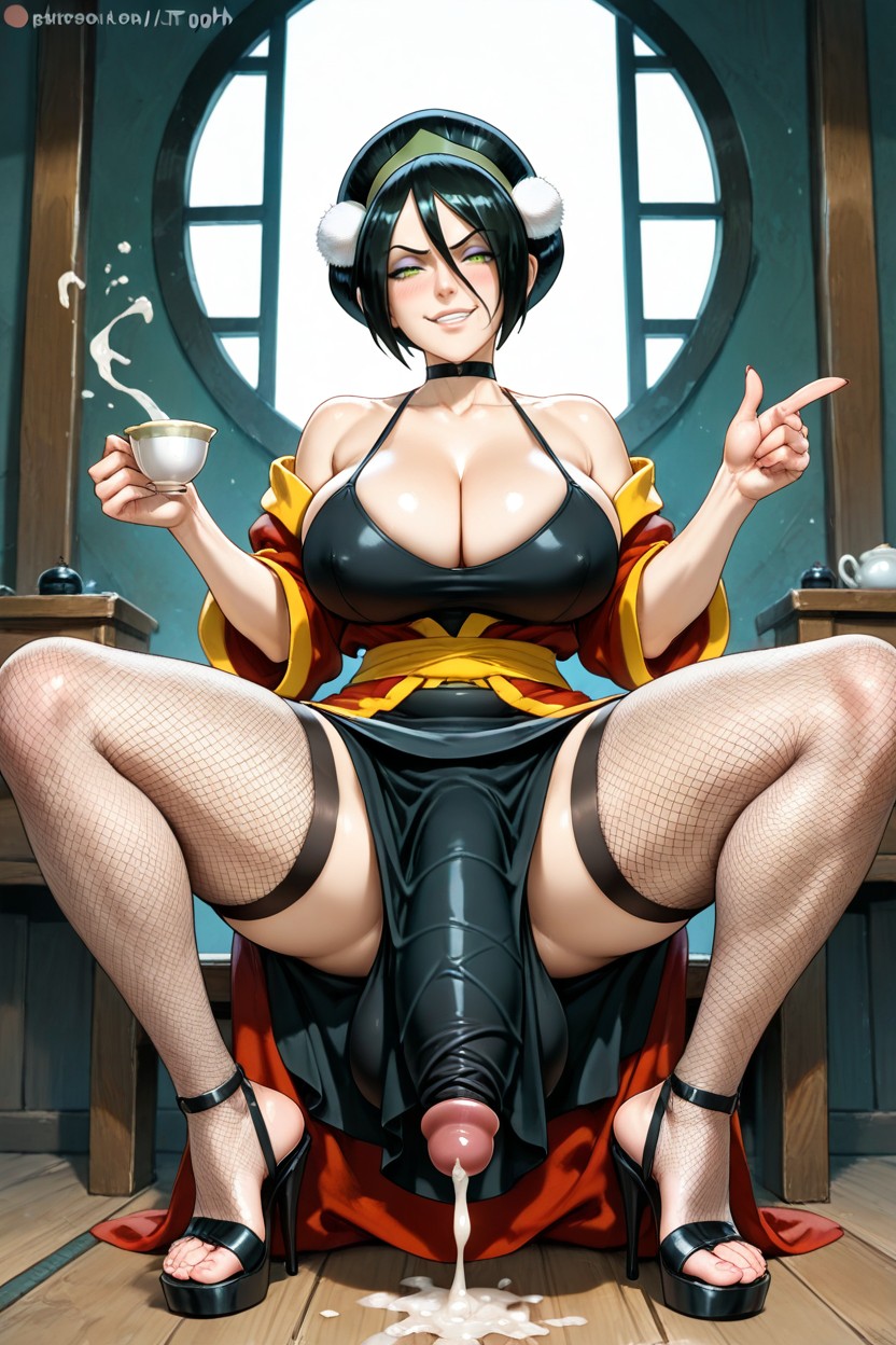 Perfect Figure, Spread Legs, Massive Cock Hentai AI Porn