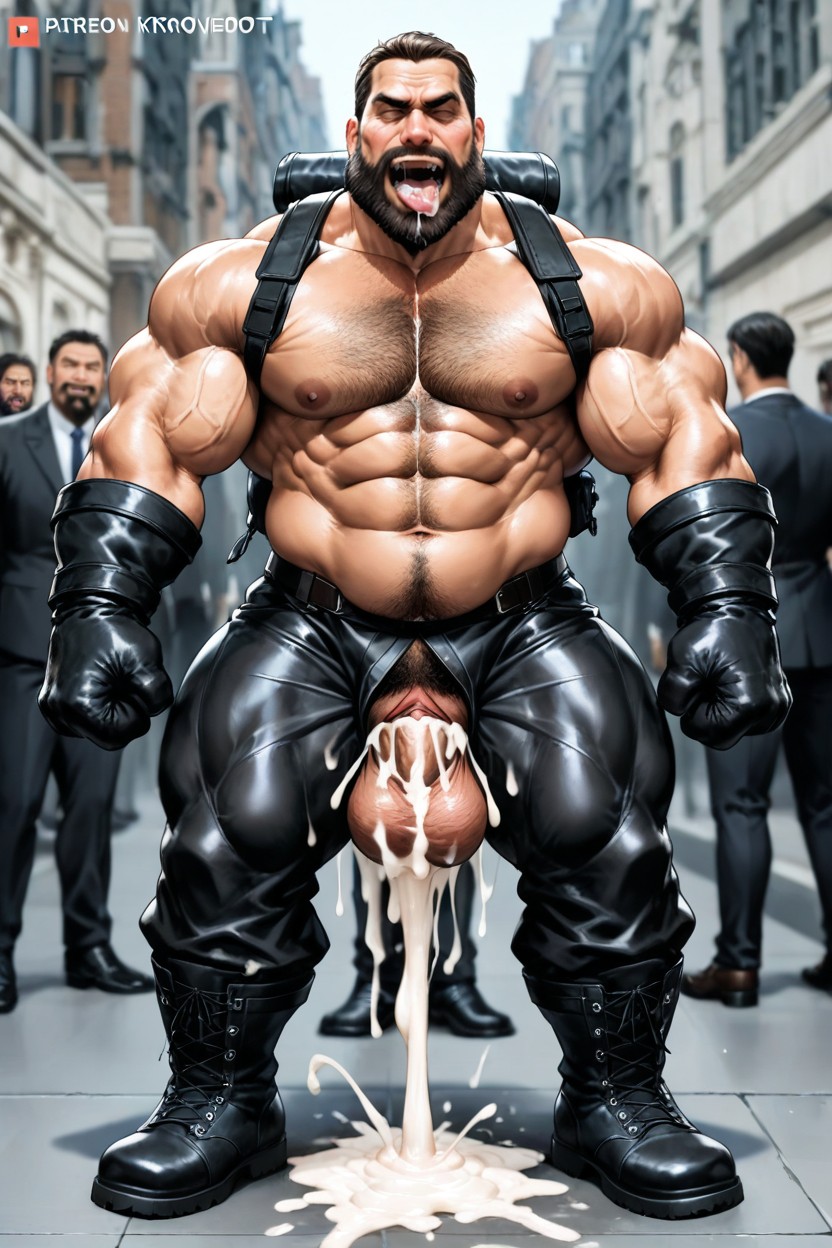 Hyper Cum, Muscles, Cock In Pussy AI Gay Porn