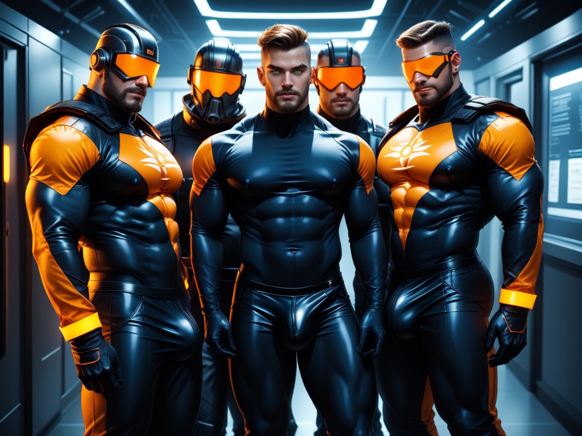 Horny, Biohazard And Radiation, Gigantic Bulge Under Clothes AI Gay Porn