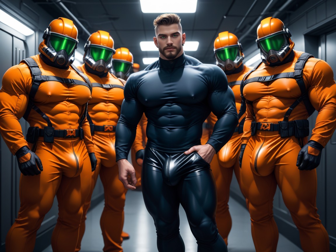 All Clones Have Beards, Skintight Clothing, Green Eyes AI Gay Porn