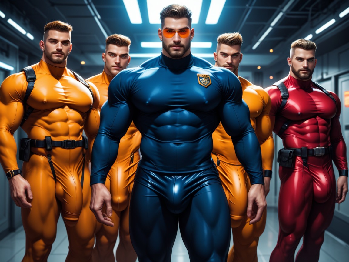 Huge Veiny Bulge, Very Large Detailed Bulge, Very Muscular AI Gay Porn