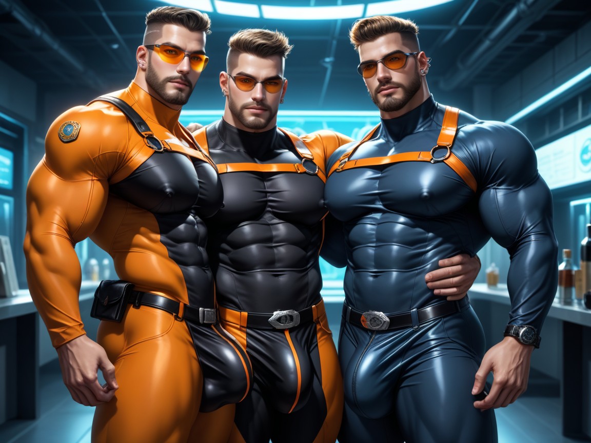 Biohazard And Radiation, Model Pose, Night AI Gay Porn