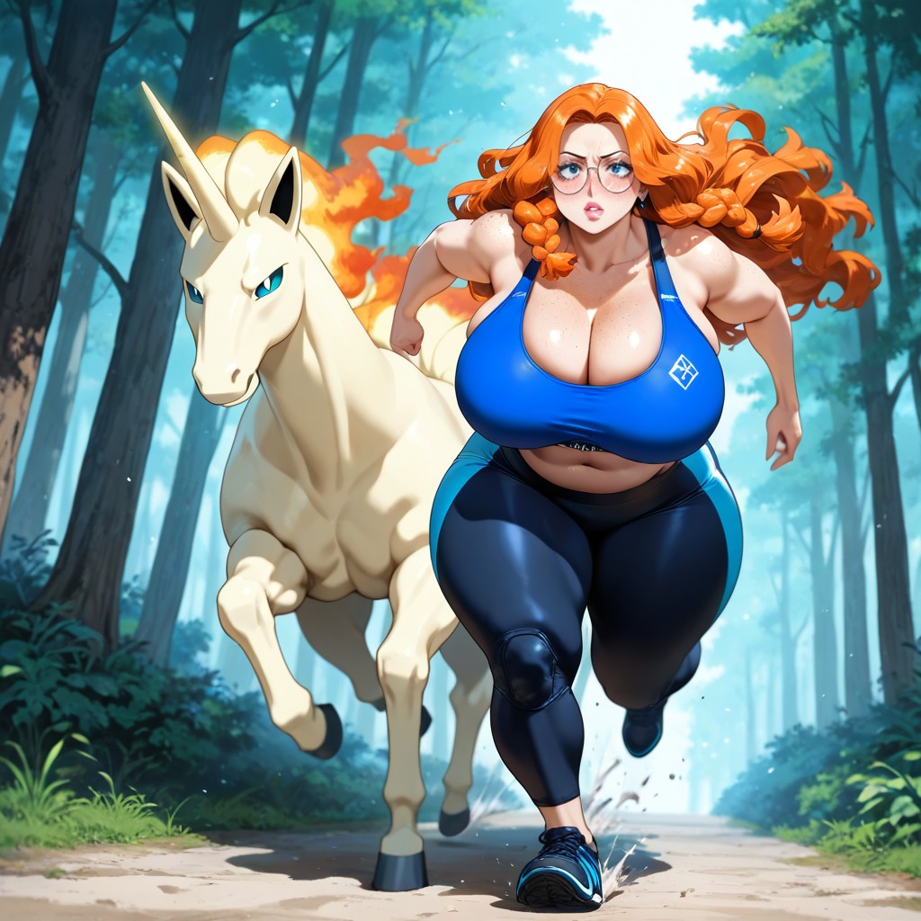 Long Hair, Curvy Woman, Slightly Parted Lips AI Gay Porn
