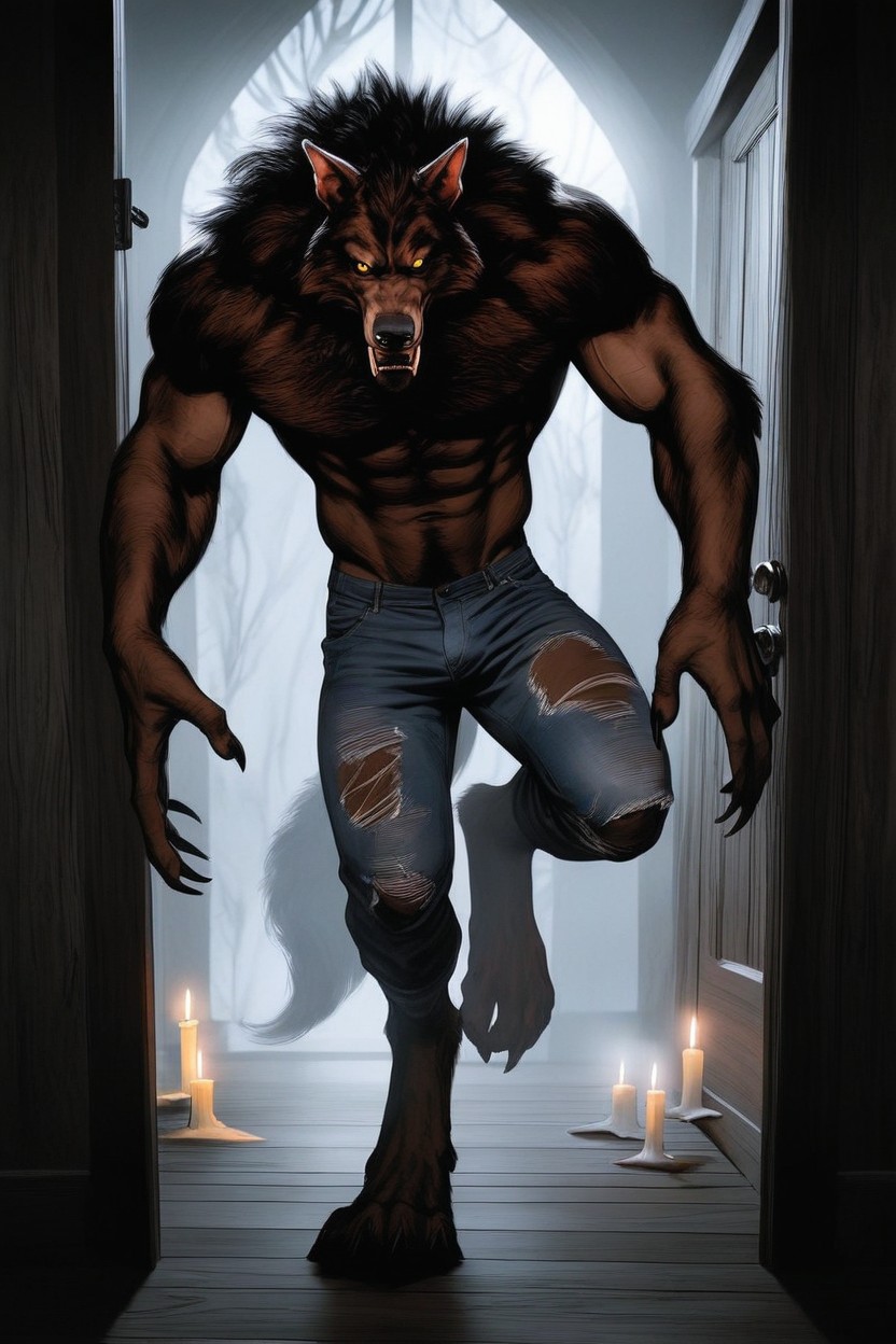 Yellow Eyes, Rim Lighting, Model AI Gay Porn