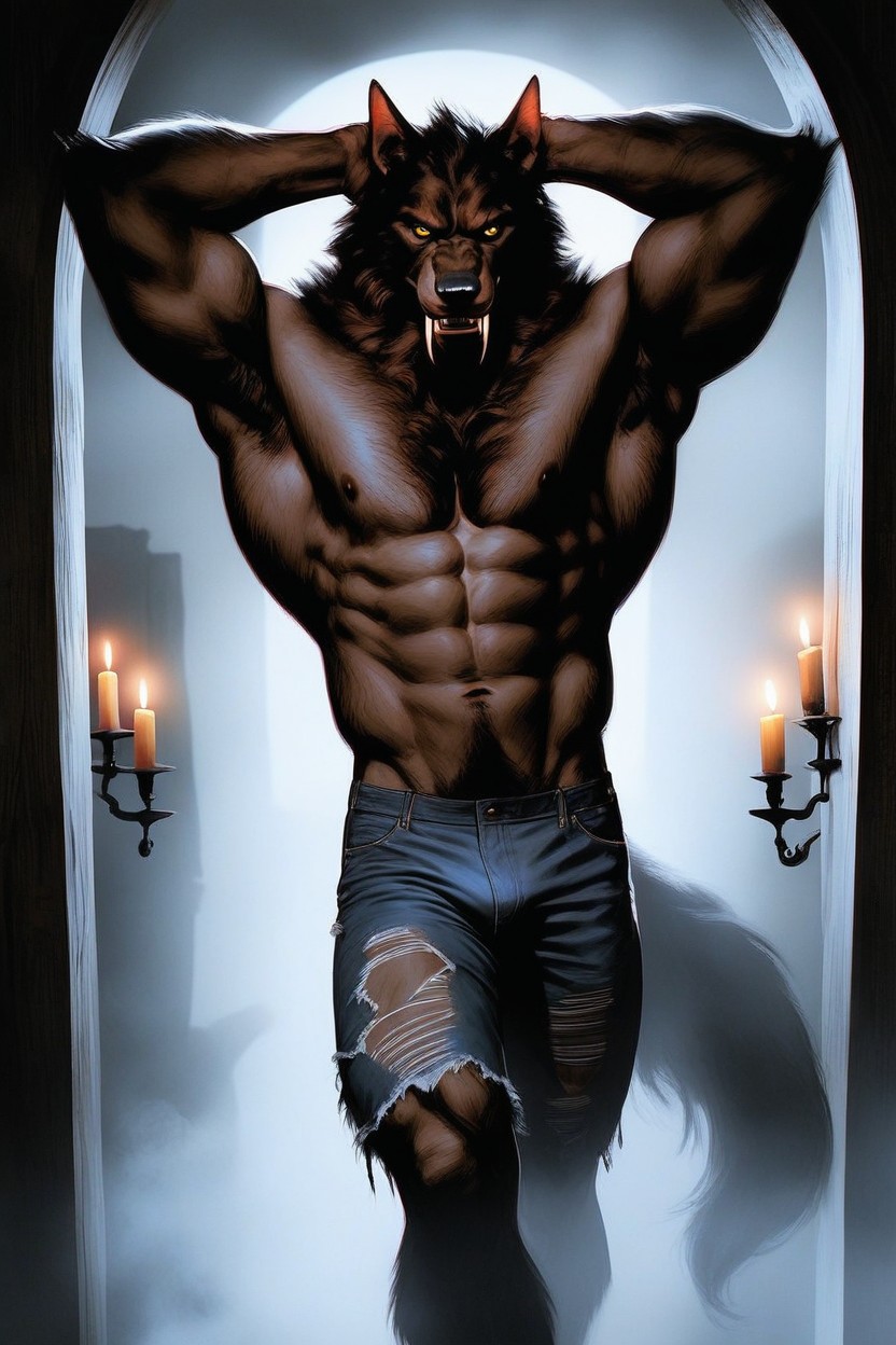 Smoke In The Air, Detailed Brown Fur, 18+ AI Gay Porn