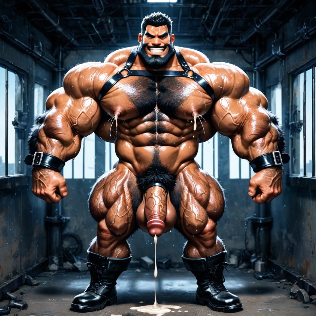 Harness, Hyper Hairy Body, Brute Warrior AI Gay Porn