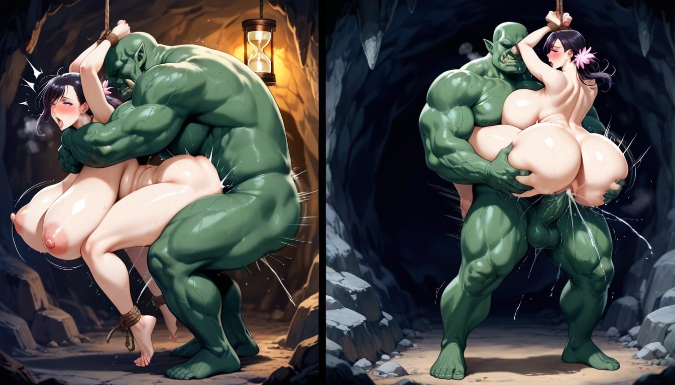 Hands Above Head, Hourglass Figure, Hands Tied Hentai AI Porn