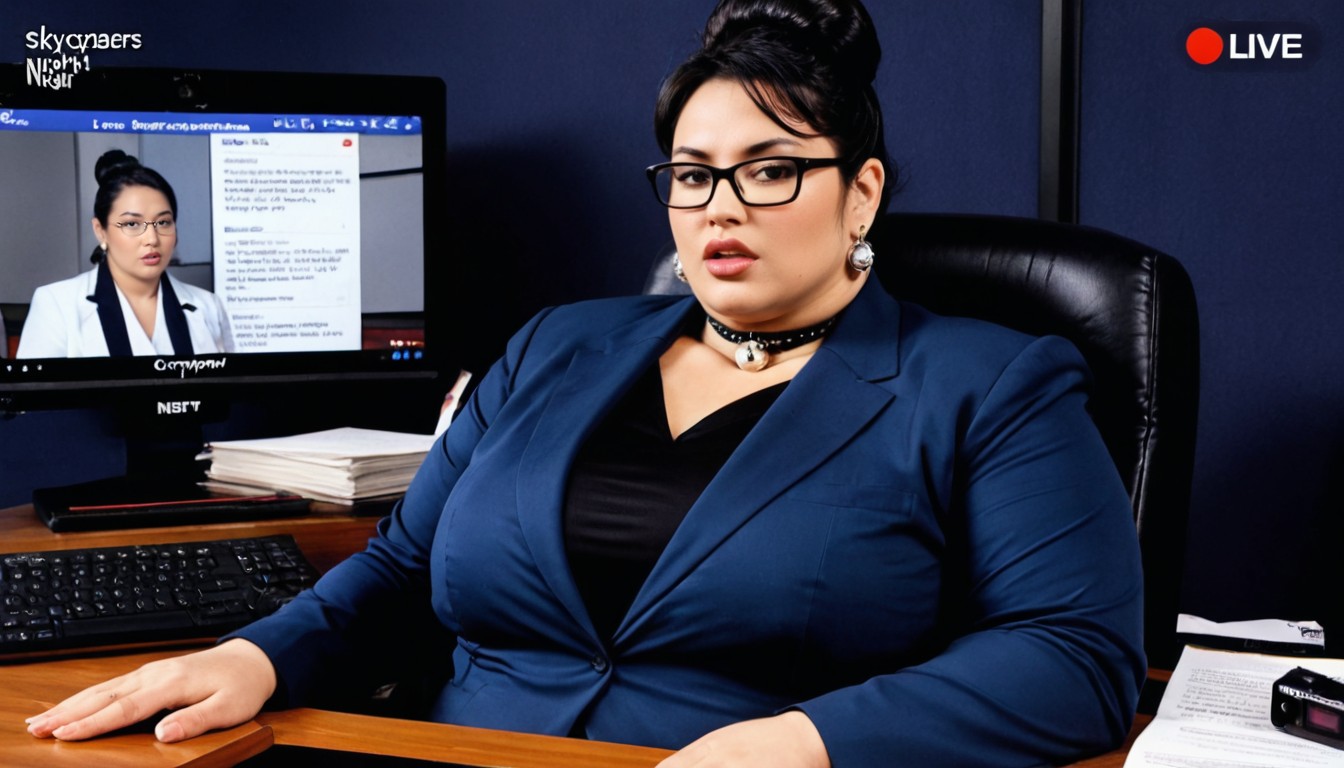 Thick Black Framed Glasses, Plumper, Classy BBW AI Porn