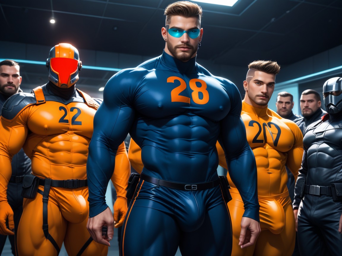 25+, Sleek Visor Glasses, Aggressive AI Gay Porn