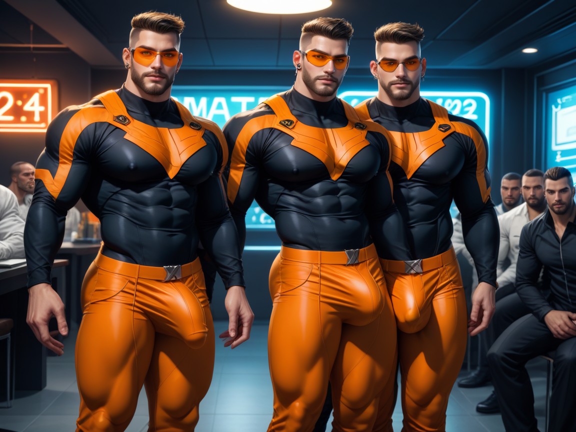 Green Eyes, Massive Erect Engorged Nipples, 25+ AI Gay Porn