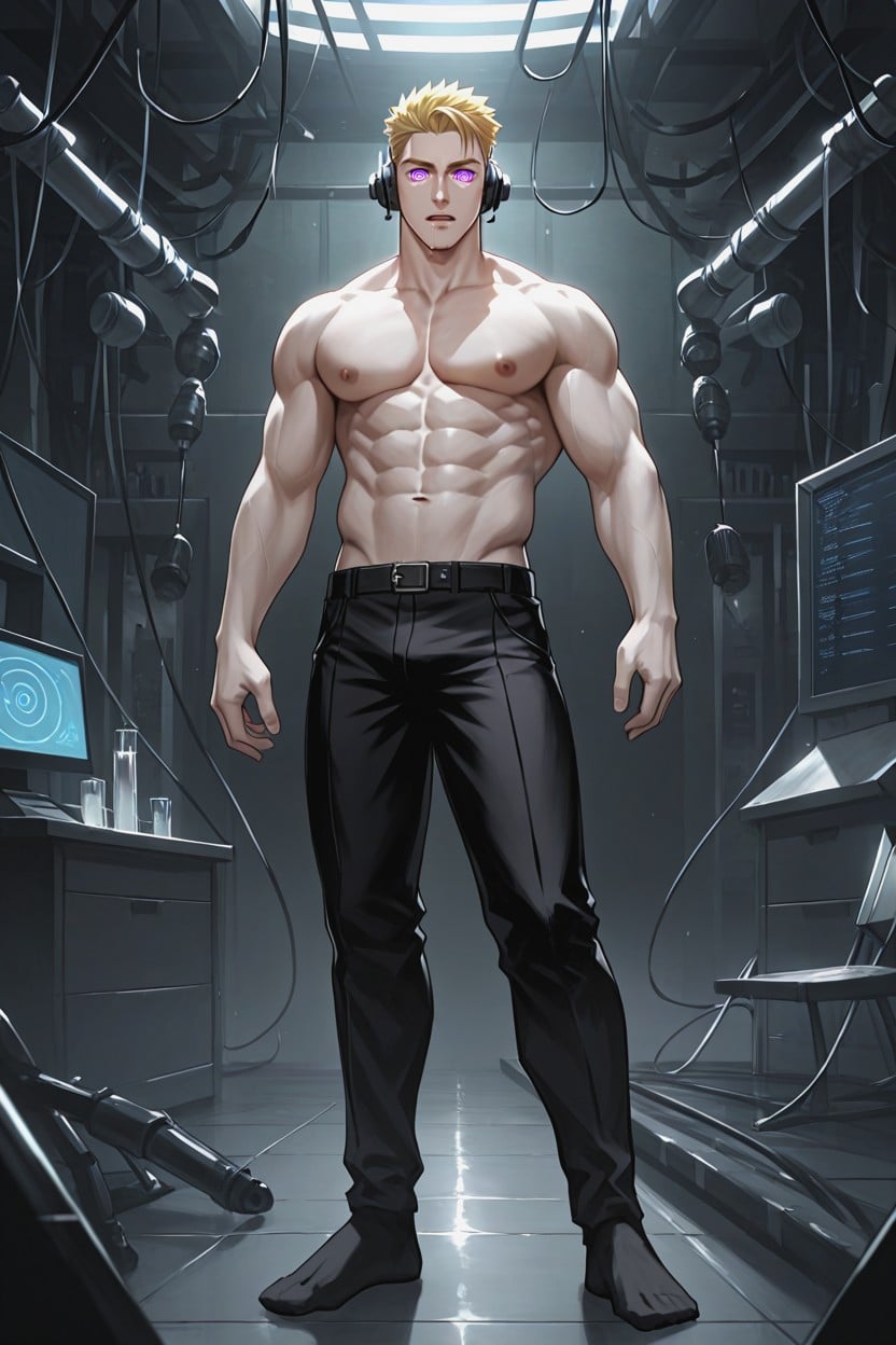 1 Person, Muscular Body, Mouth Agape AI Gay Porn