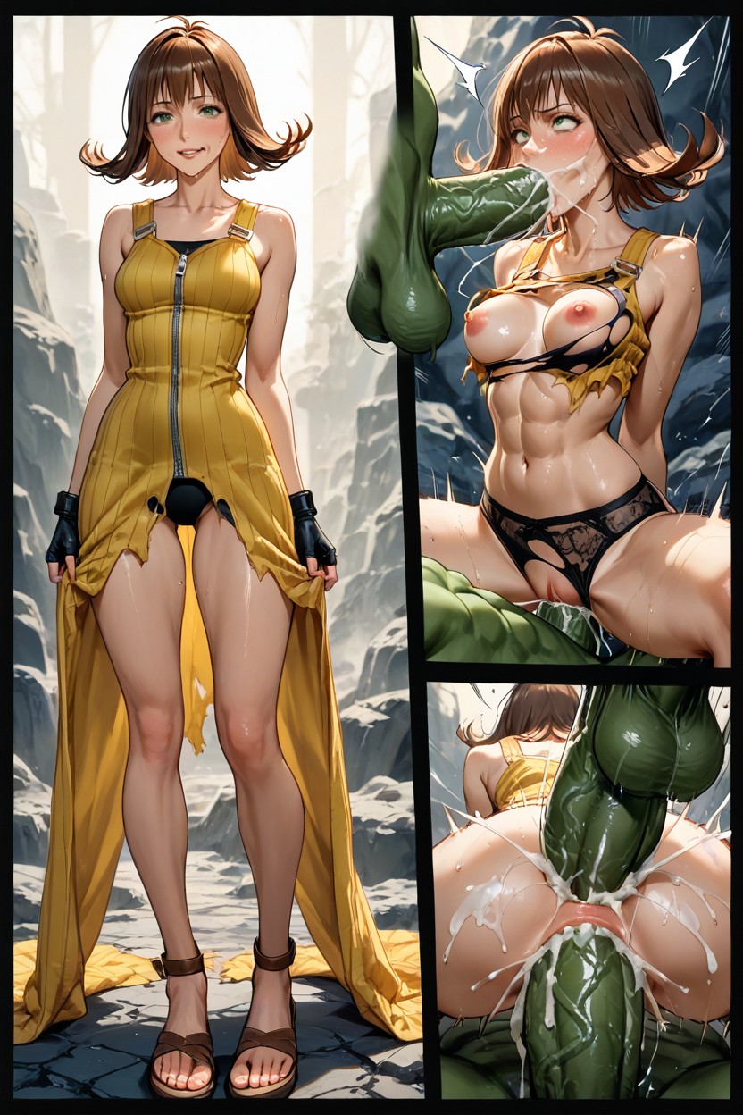 Rock Stone Underground Cavern Setting, Spread Legs, Anime-realism Style Hentai AI Porn