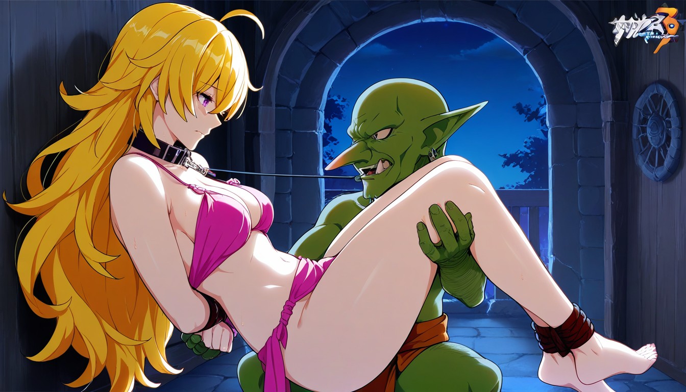 Side View, Restrained, Female Yang Xiao Long From Rwby From Rwby Hentai AI Porn