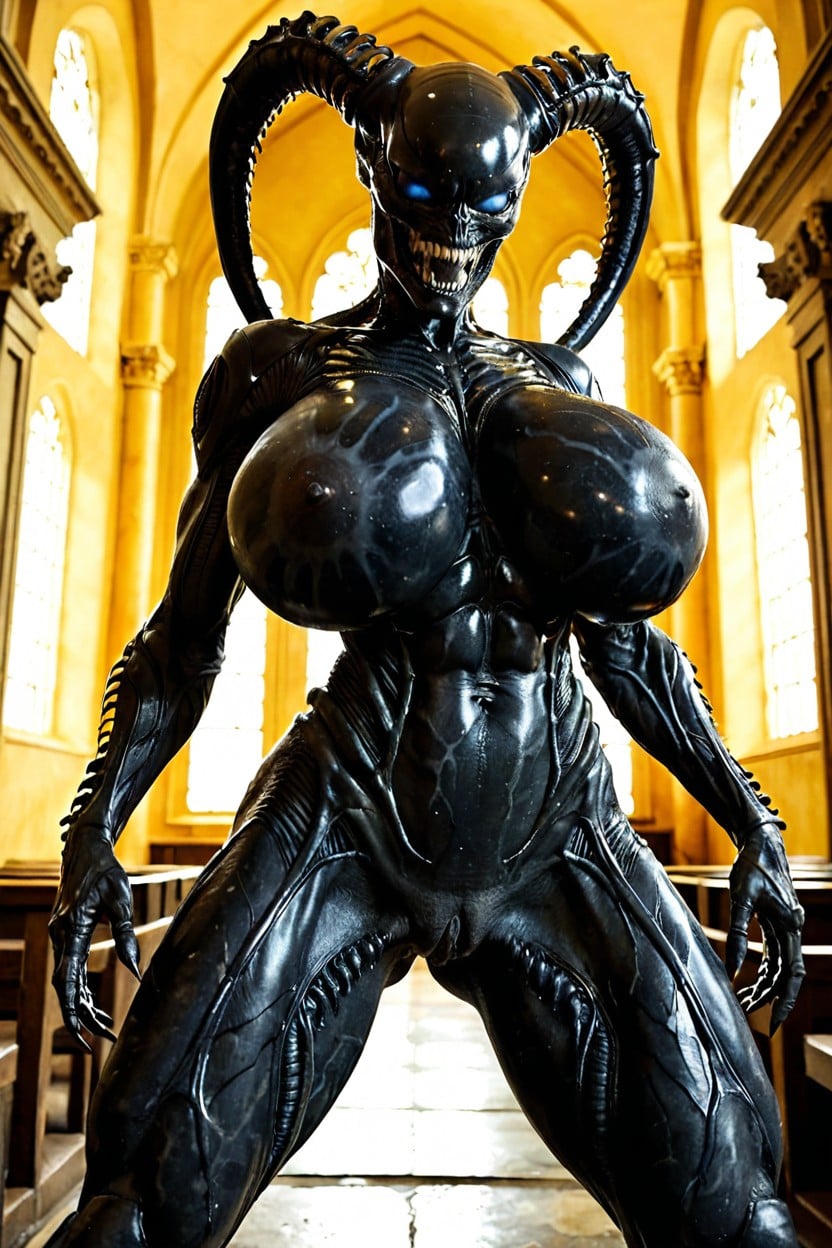 Alien, Gigantic Breasts, Evil AI 포르노