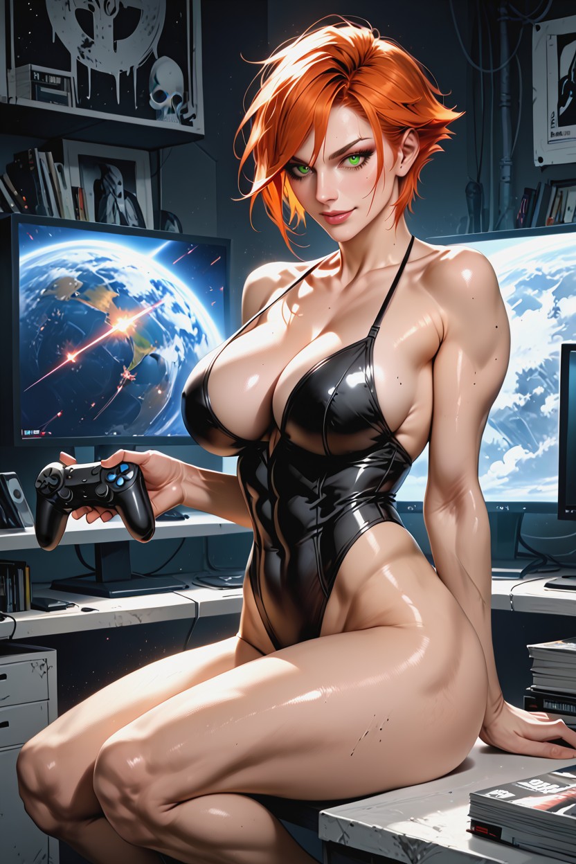 Tomboy Haircut, Perfect Anatomy, Posters Hentai AI Porn