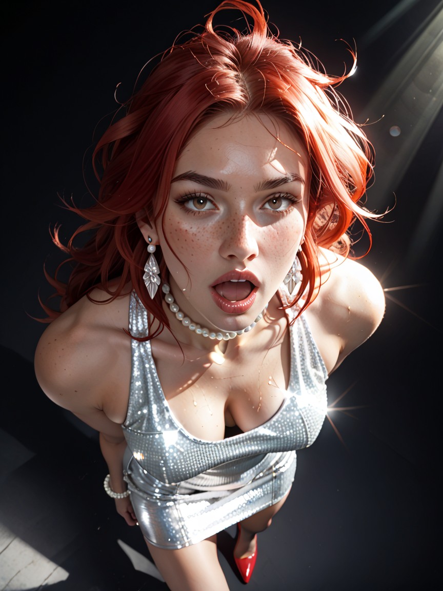 Cat Pose, Close Up, Red Hair Ribbon Hentai AI Porn
