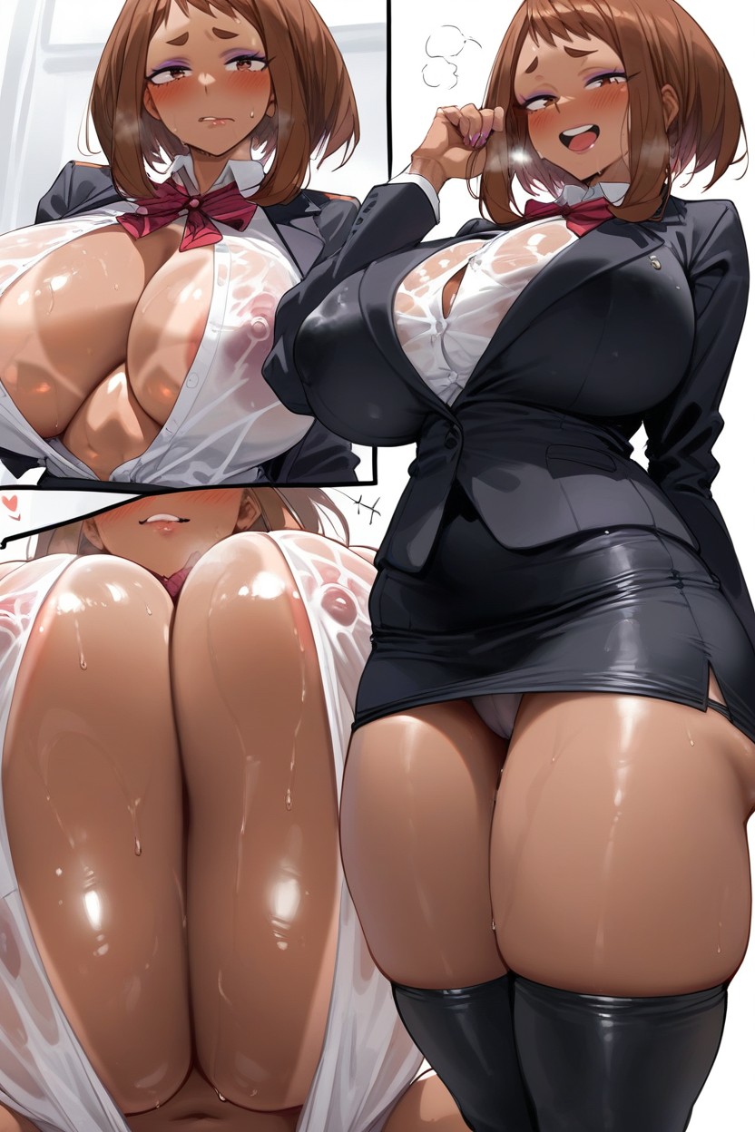 Front View, Looking At Viewer, Tanned Skin AI Porn