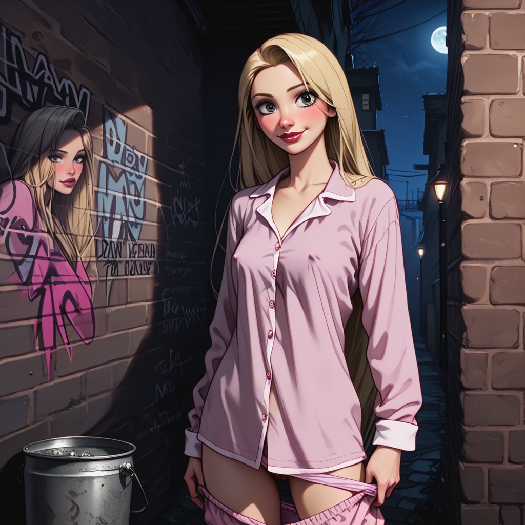Erect Nipples, Standing, Realistic Hentai AI Porn