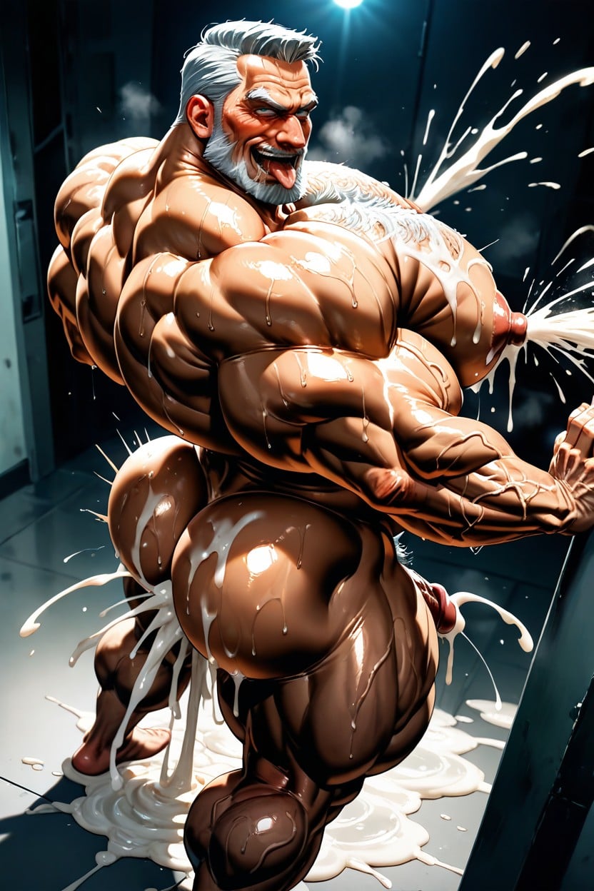 Very Sweaty Body, Abs, Without Pubic Hair AI Gay Porn