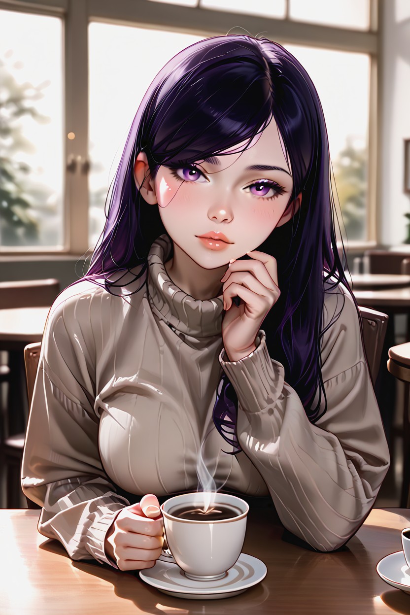 Same Cup Lifted From Saucer, Warm Ambient Lighting, Shallow Depth Of Field Hentai AI Porn