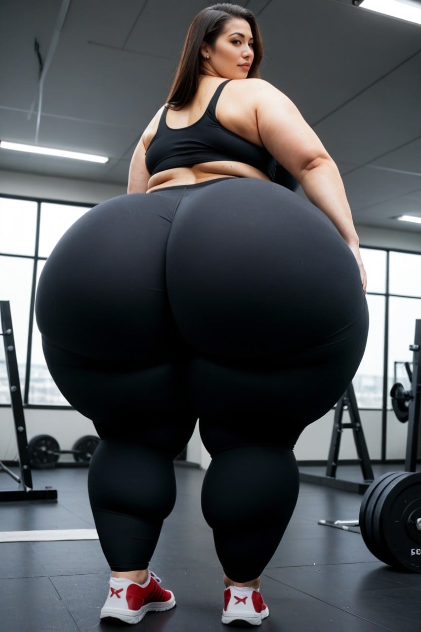Disproportionally Massive Ass, Shiny Skin, Extremely Wide Hips AI Porn