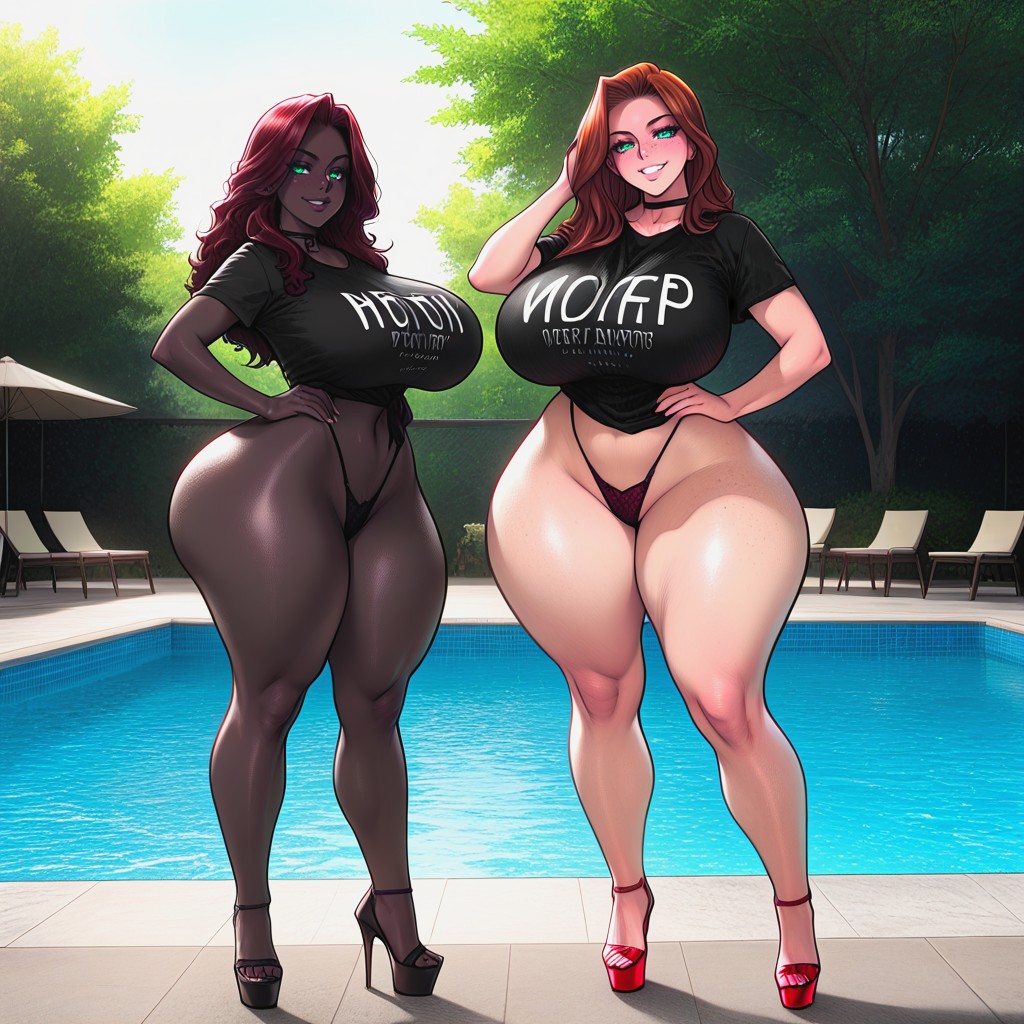 Voluptuous, Heavy Hips, Smug Hentai AI Porn