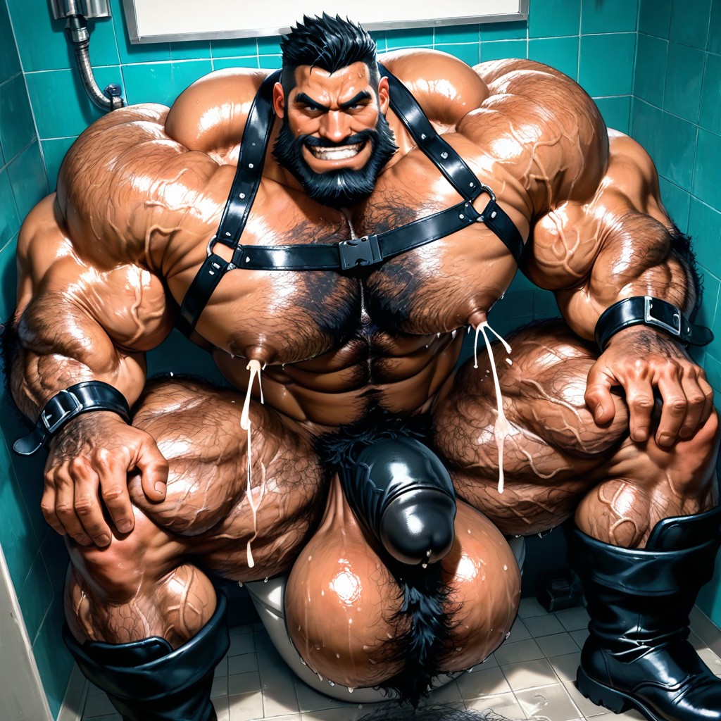 Side View, Veiny Muscles, 18+ AI Gay Porn