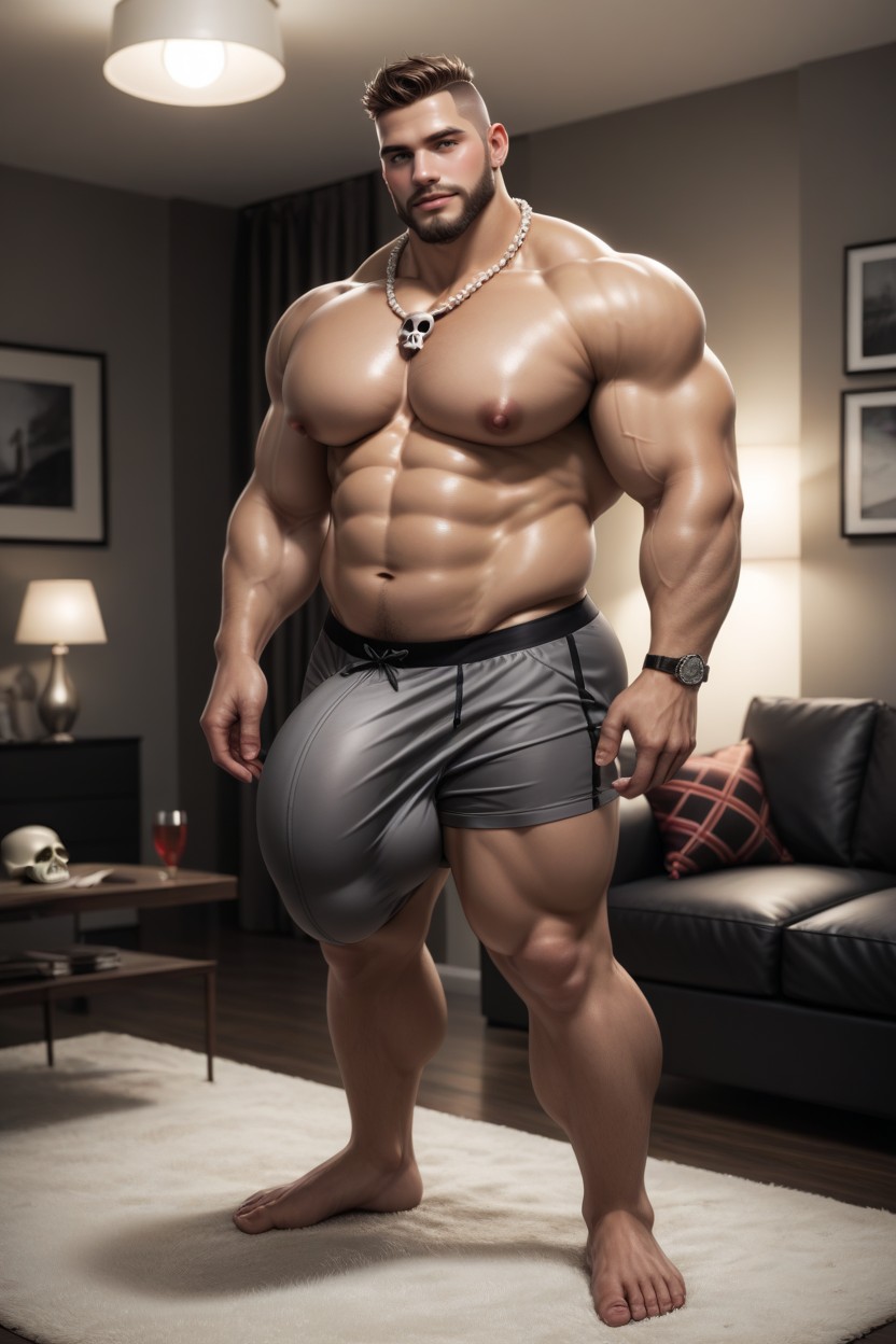 18+, Tall, White And Black Furniture AI Gay Porn