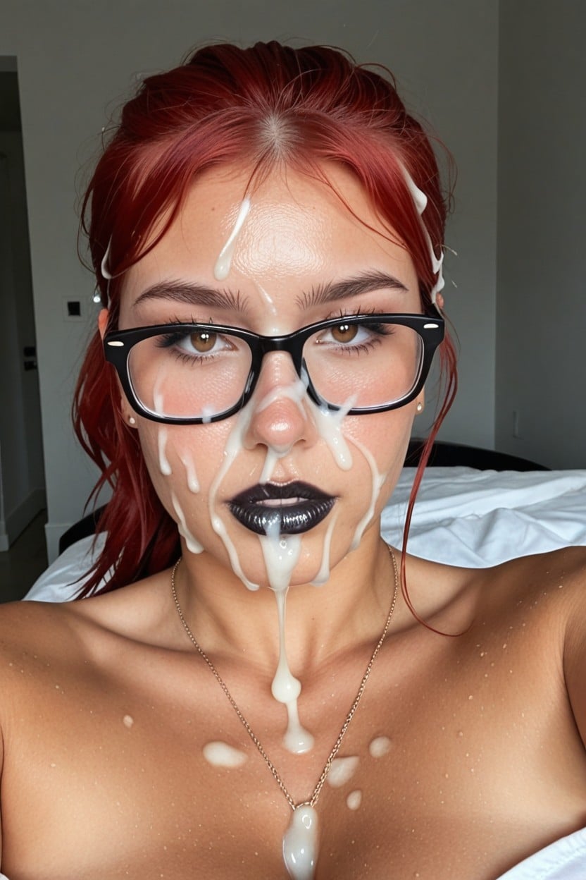 Cum Side From Mouth, Italian, Red Hair AI Porn